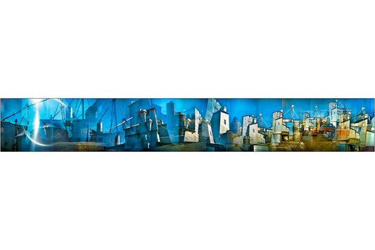 Overlapping multiple exposure shot on film cubist looking