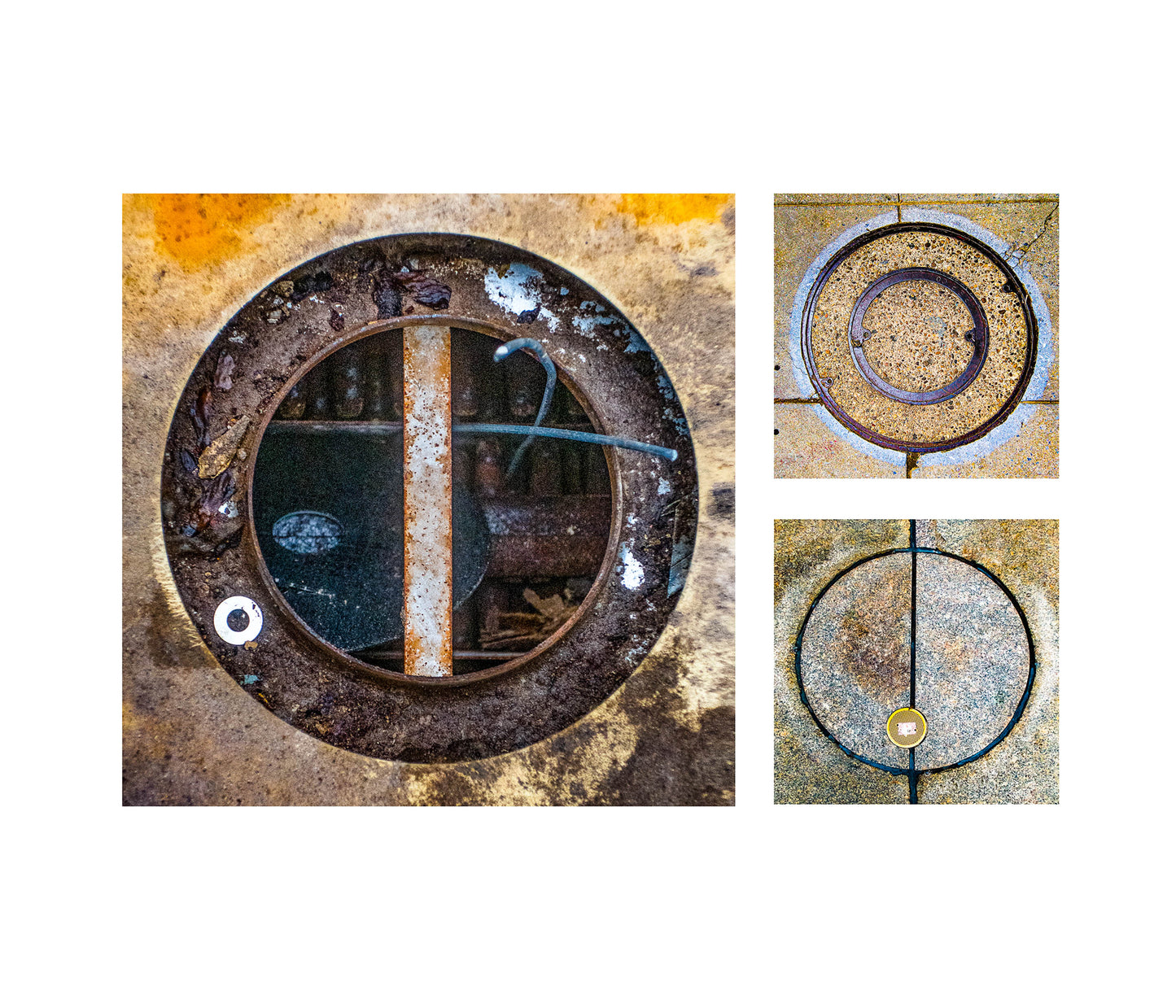 Book of photographs of found objects round in shape