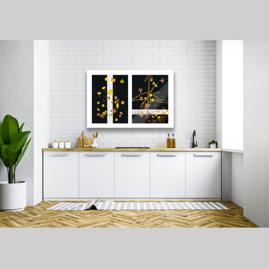 Street Lines #07: Scattered Leaves on Lines