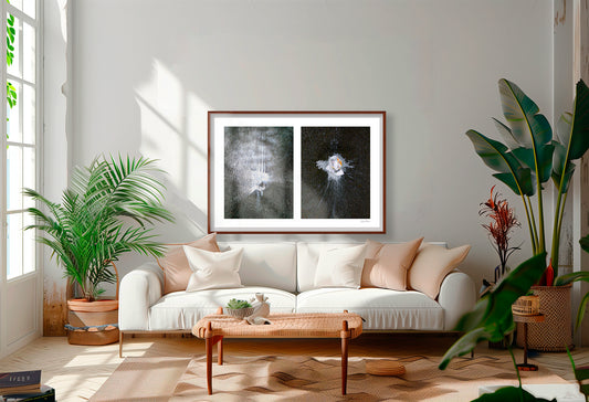 Abstraction of spills found on the ground (white splashes)