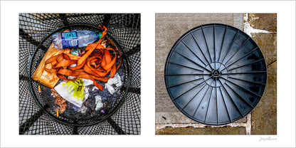 Round Pair #05 (Colorful Trash and Lid)