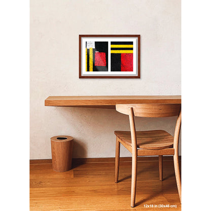 Street Lines #05: Red Squares and Yellow Lines