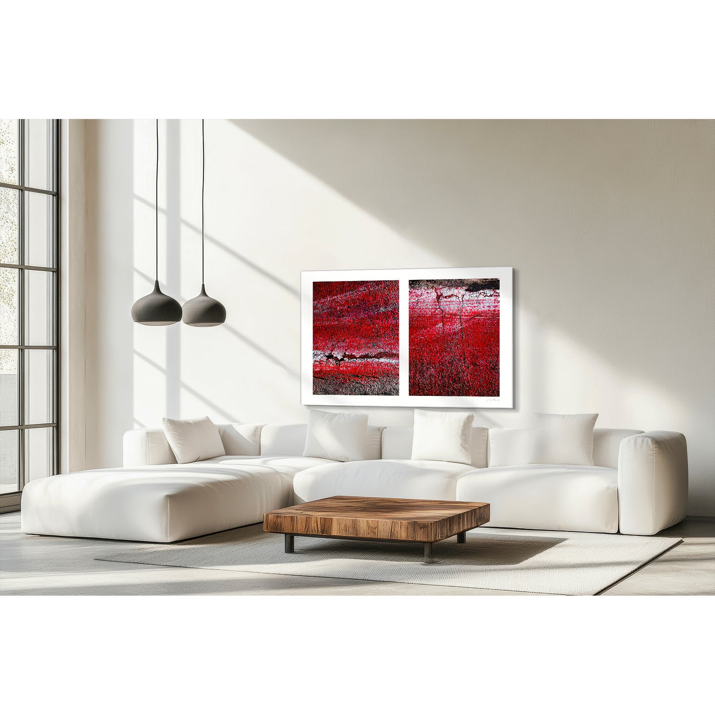 Seeing Red #02(t): Maroon with Cracks Abstract