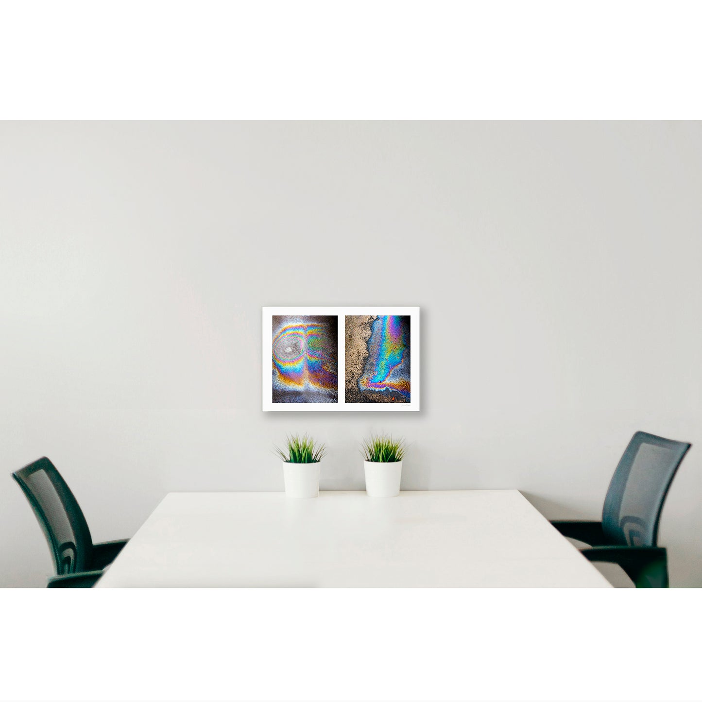 Spills Diptych #01: Oil Spill Pair