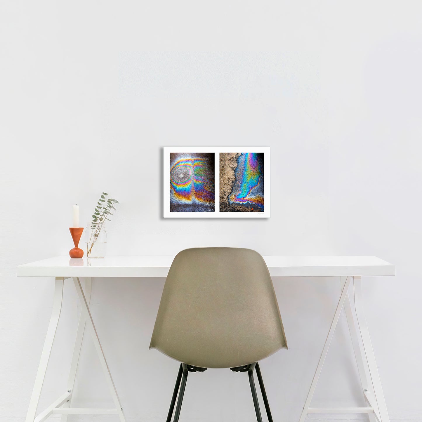 Spills Diptych #01: Oil Spill Pair