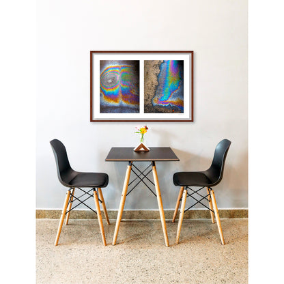 Spills Diptych #01(t): Oil Spill Pair