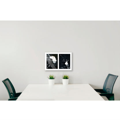 Spills Diptych #05: Conversing White Blobs