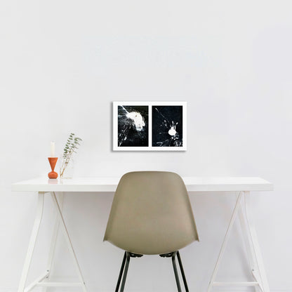 Spills Diptych #05: Conversing White Blobs