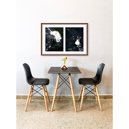 Spills Diptych #05(t): Conversing White Blobs