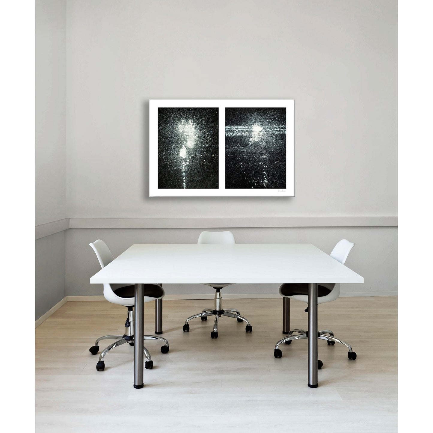 Spills Diptych #10(t): Chalk Dust on Street