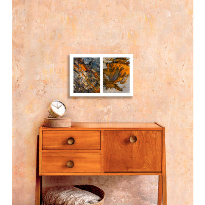 Spills Diptych #15: Coffee Ground Abstract