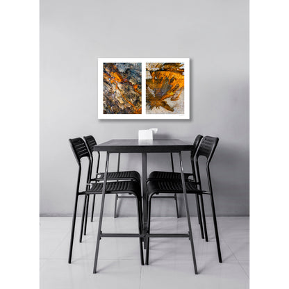 Spills Diptych #15(t): Coffee Ground Abstract