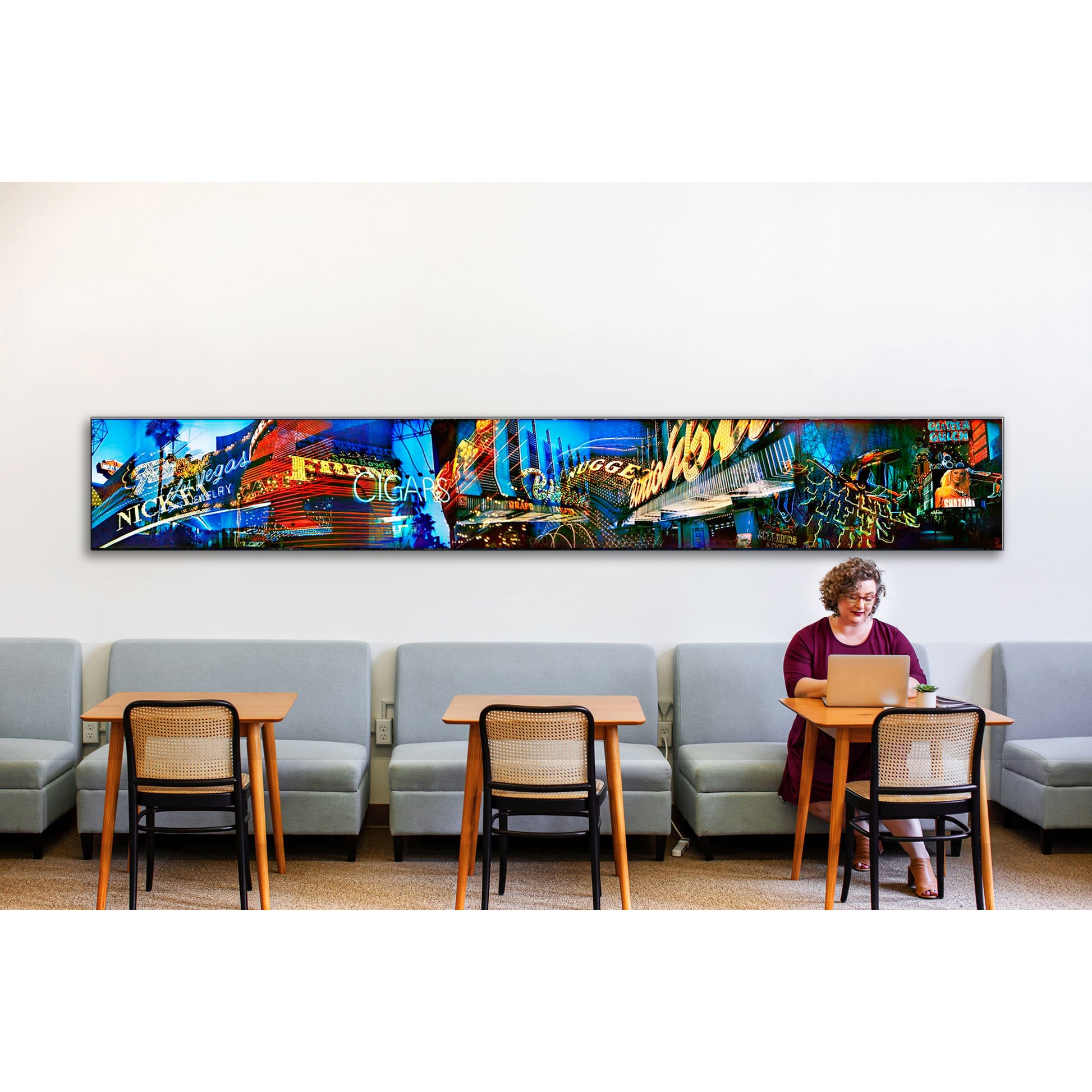 Overlapping multiple exposure shot on film of Las Vegas