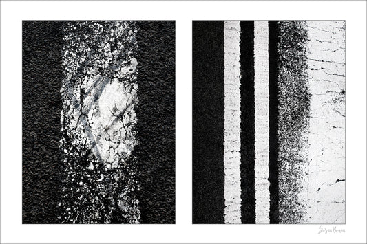 Street Lines #03: Cracked White Lines (small sale size)